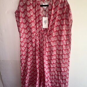NEW NWT We are Sundays Red Tunic Coverup Dress Stretch 100% Cotton size 0